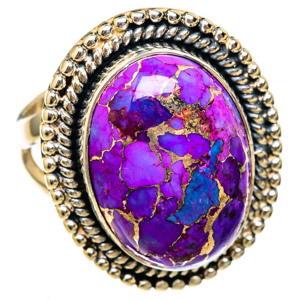 Purple Copper Composite Turquoise Rings handcrafted by Anasilvercos - RING105955 - Photo 2