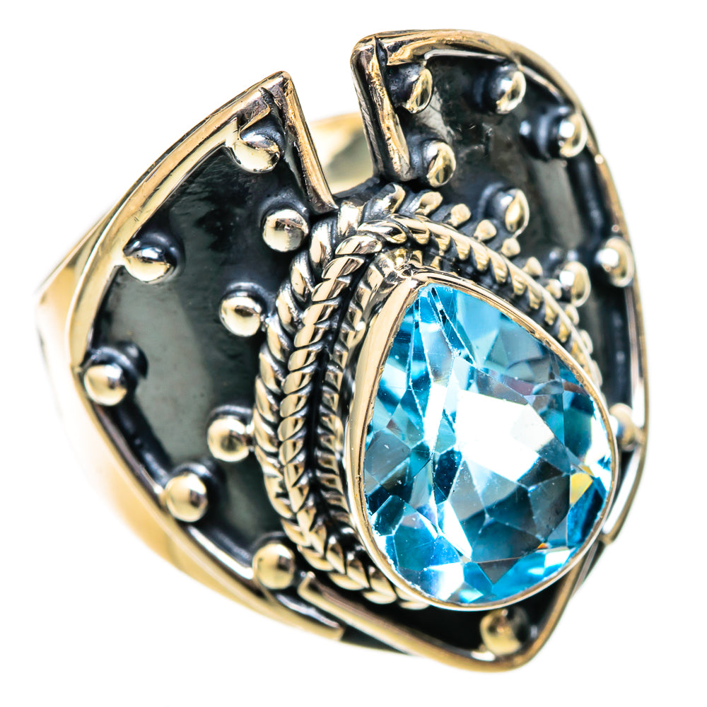 Blue Topaz Rings handcrafted by Anasilvercos - RING106010 - Photo 2