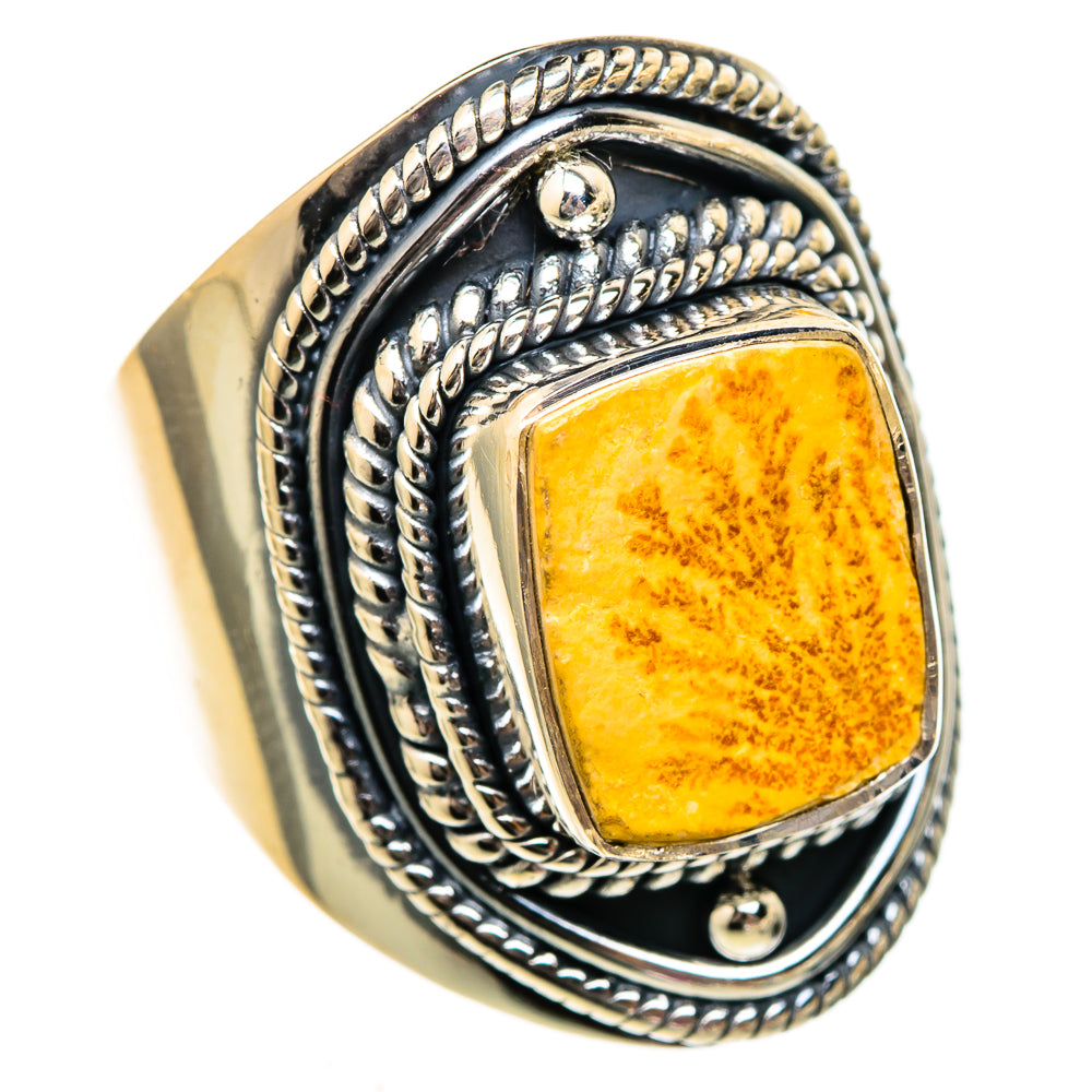 Germany Psilomelane Dendrite Rings handcrafted by Anasilvercos - RING106020 - Photo 2