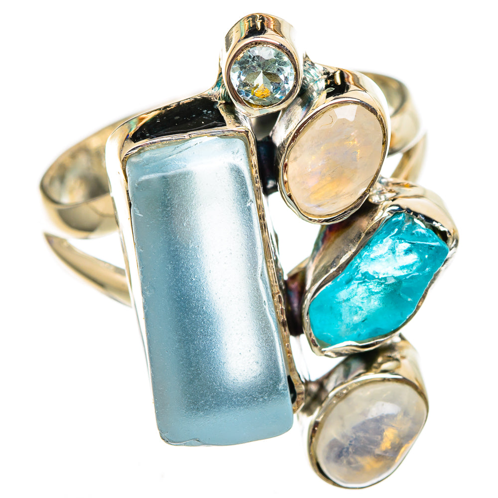 Aquamarine Rings handcrafted by Anasilvercos - RING106046 - Photo 2