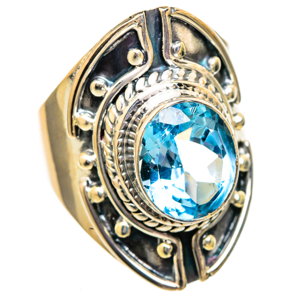 Blue Topaz Rings handcrafted by Anasilvercos - RING106048 - Photo 2