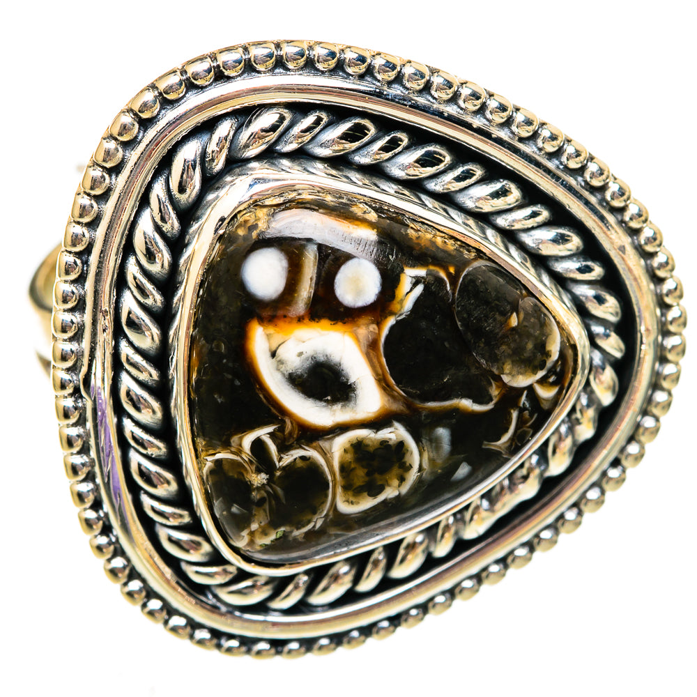 Turritella Agate Rings handcrafted by Anasilvercos - RING106059 - Photo 2