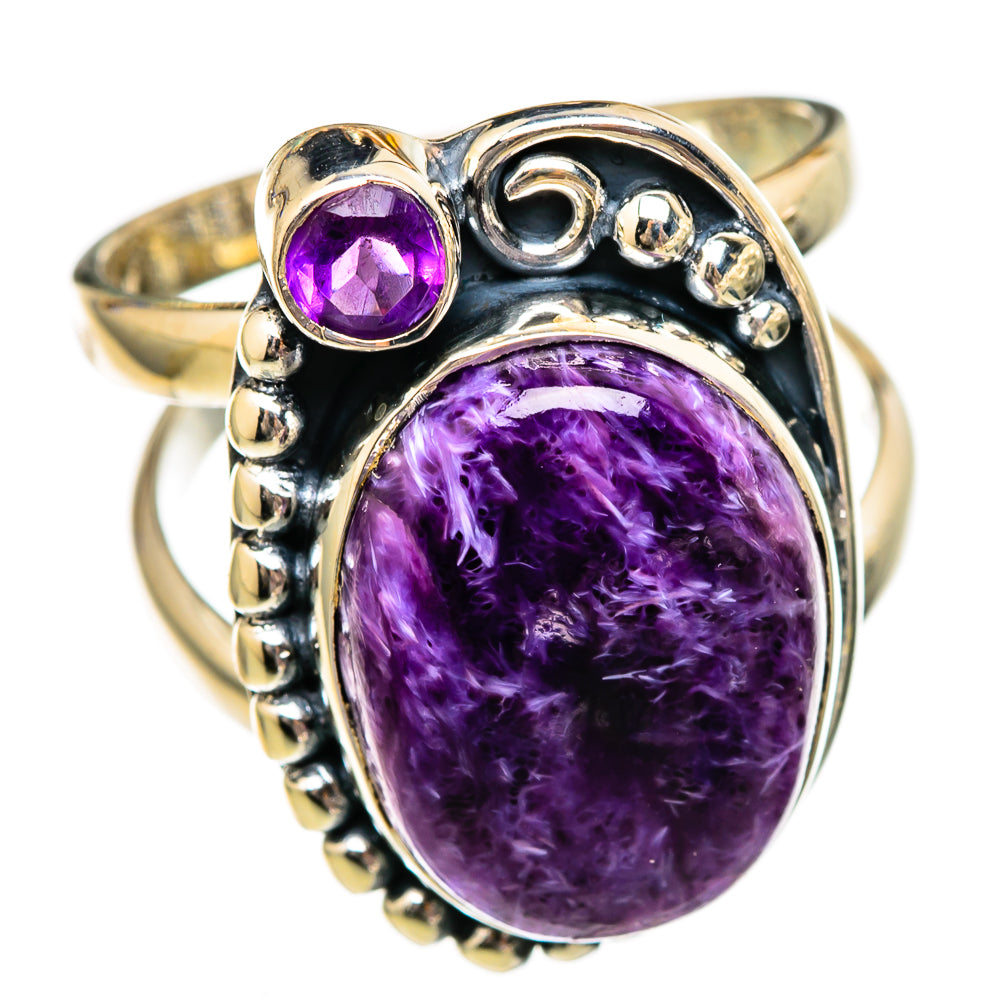 Charoite Rings handcrafted by Anasilvercos - RING106097 - Photo 2