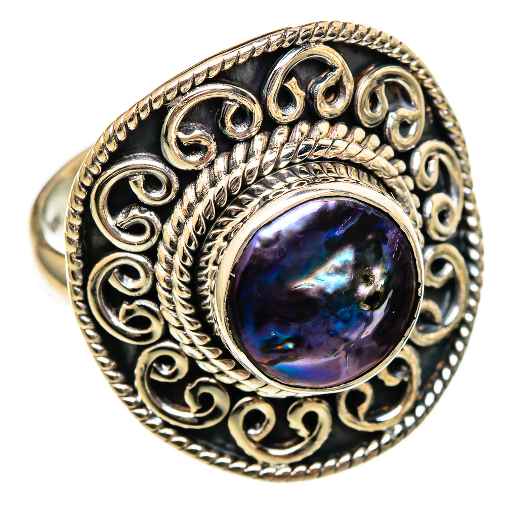 Titanium Mother Of Pearl Rings handcrafted by Anasilvercos - RING106133 - Photo 2