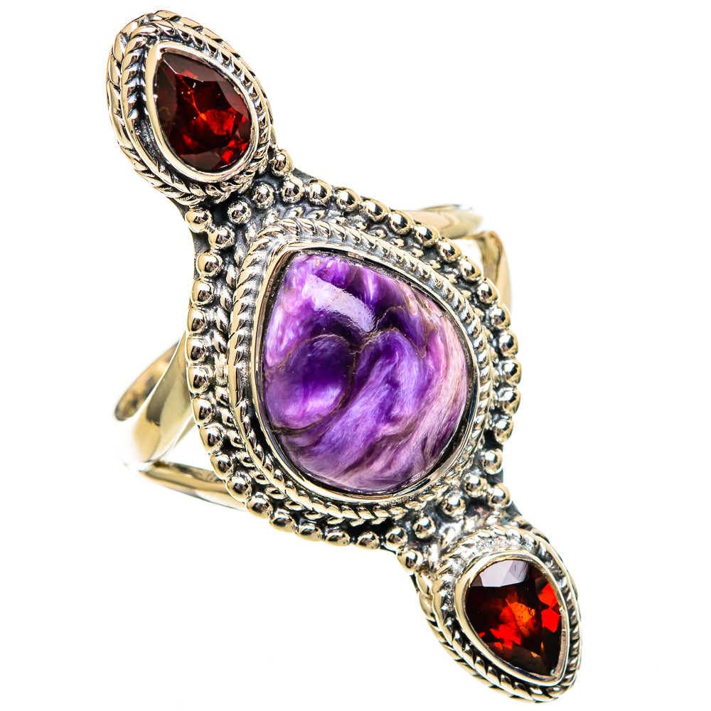 Charoite Rings handcrafted by Anasilvercos - RING106137 - Photo 2