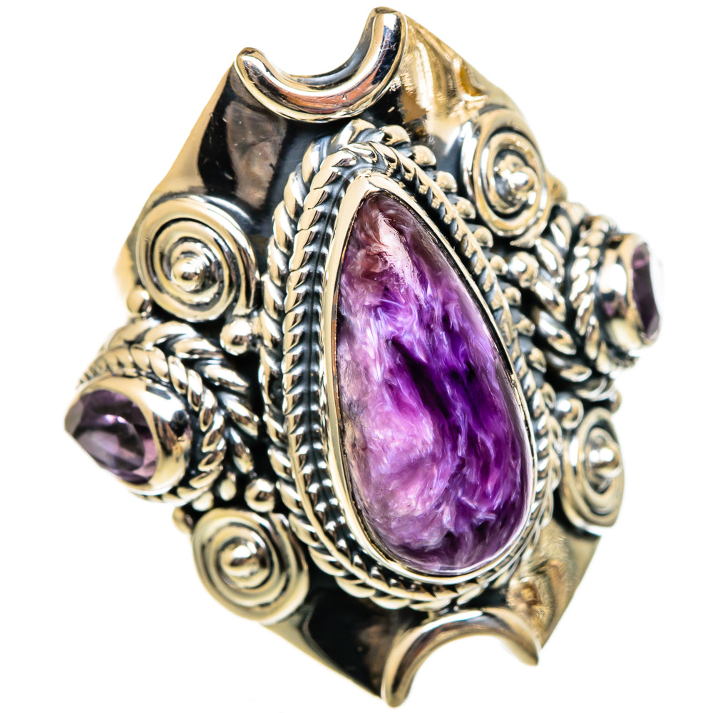 Charoite Rings handcrafted by Anasilvercos - RING106139 - Photo 2