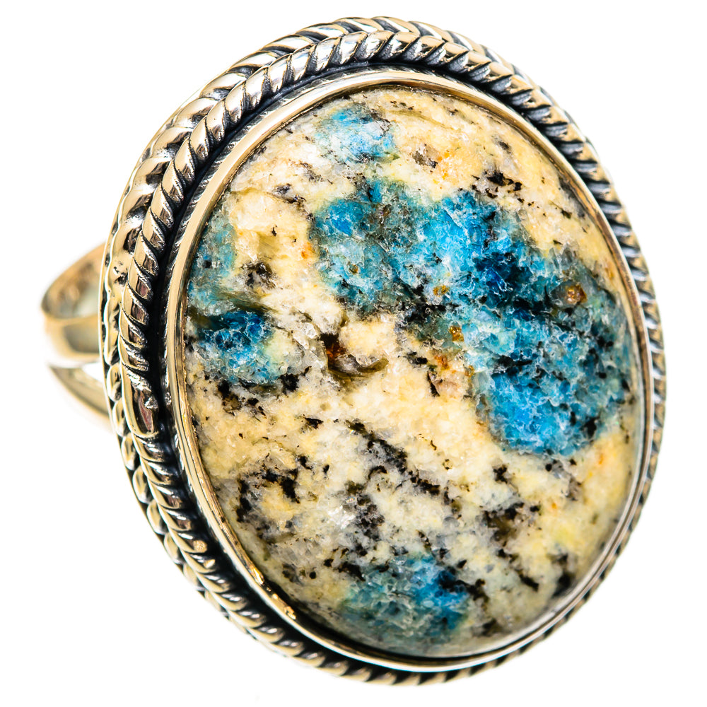 K2 Blue Azurite Rings handcrafted by Anasilvercos - RING106152 - Photo 2