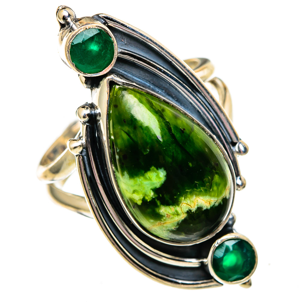 Australian Green Opal Rings handcrafted by Anasilvercos - RING106202 - Photo 2