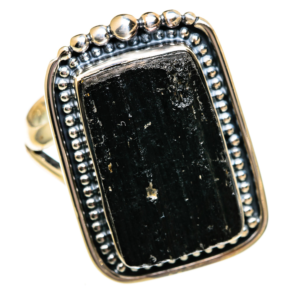 Black Tourmaline Rings handcrafted by Anasilvercos - RING106222 - Photo 2