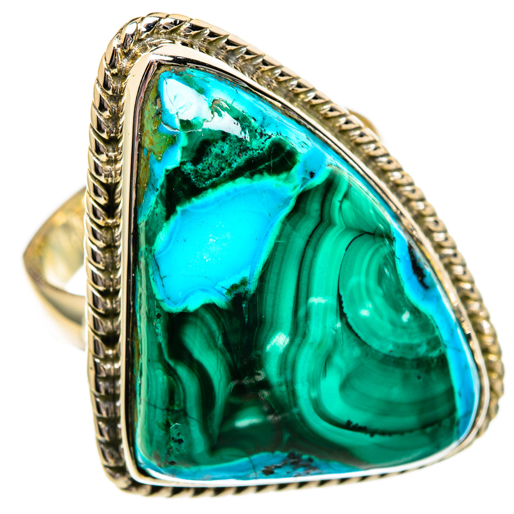 Malachite In Chrysocolla Rings handcrafted by Anasilvercos - RING106229 - Photo 2