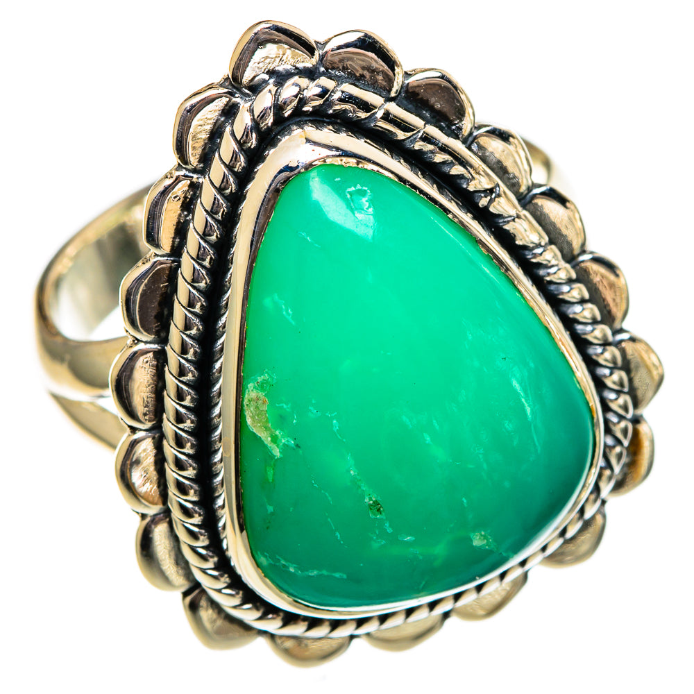 Chrysoprase Rings handcrafted by Anasilvercos - RING106283 - Photo 2