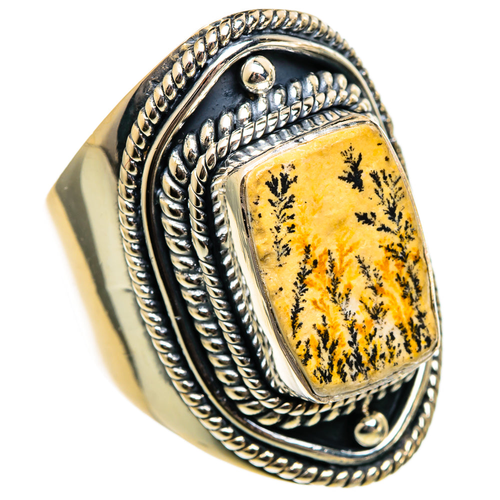 Germany Psilomelane Dendrite Rings handcrafted by Anasilvercos - RING106285 - Photo 2