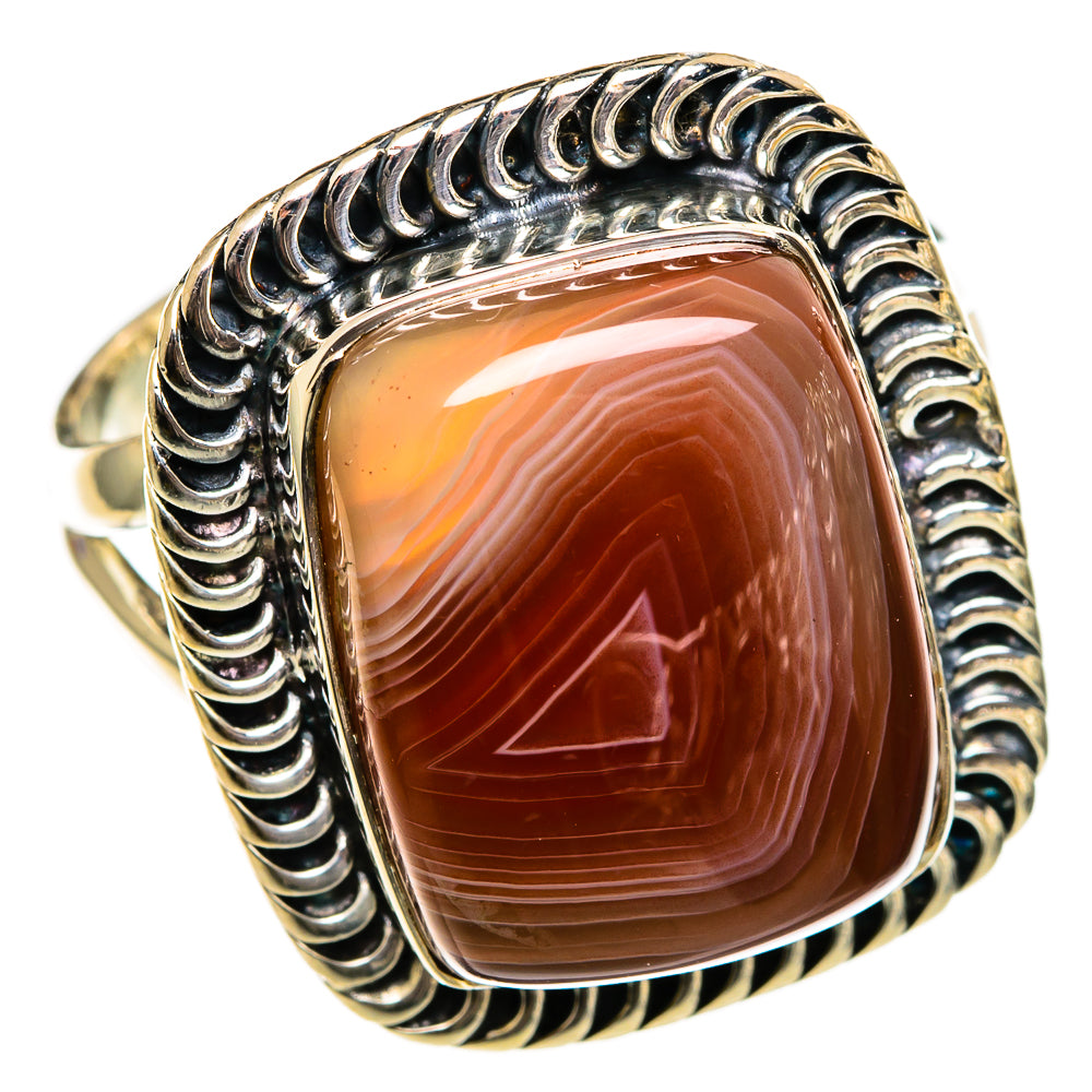 Botswana Agate Rings handcrafted by Anasilvercos - RING106289 - Photo 2