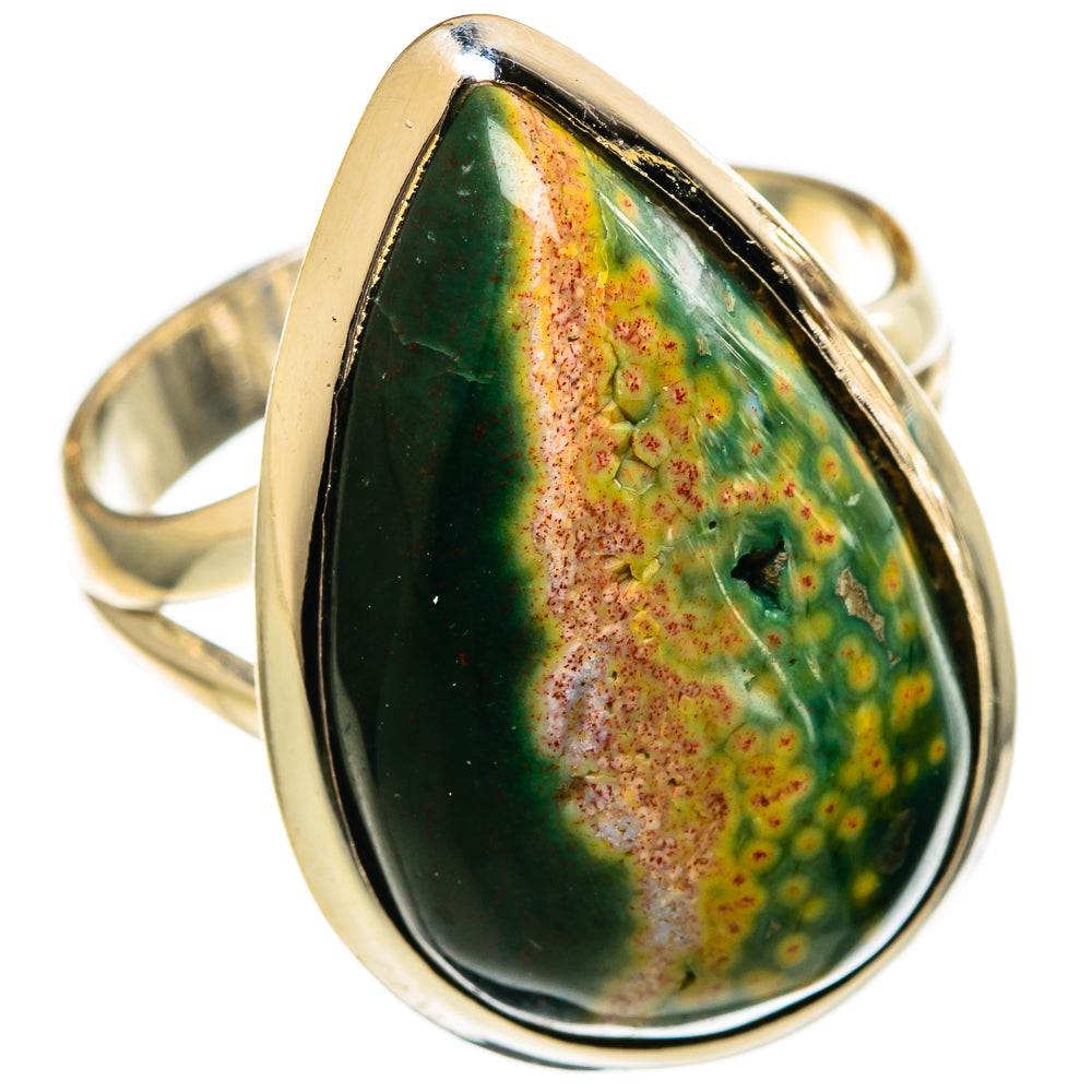 Ocean Jasper Rings handcrafted by Anasilvercos - RING106317 - Photo 2