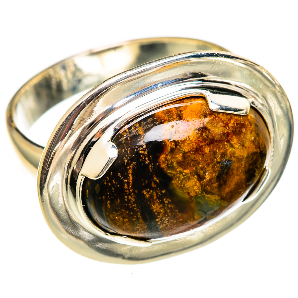 Golden Pietersite Rings handcrafted by Anasilvercos - RING106327 - Photo 2