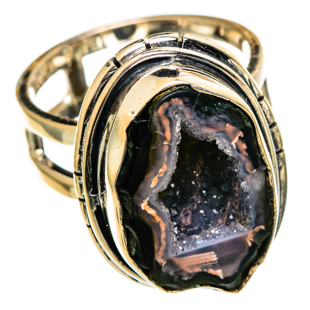Coconut Geode Druzy Rings handcrafted by Anasilvercos - RING106336 - Photo 2