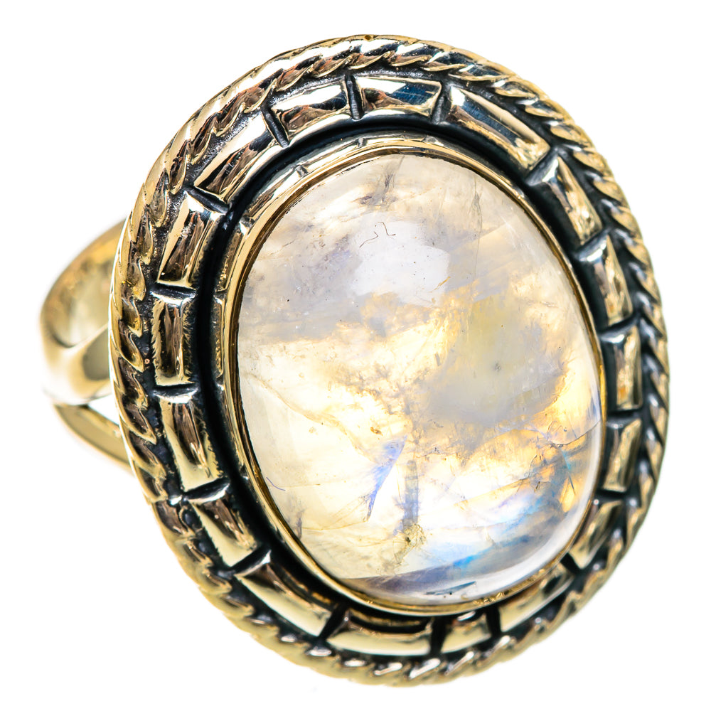 Rainbow Moonstone Rings handcrafted by Anasilvercos - RING106338 - Photo 2
