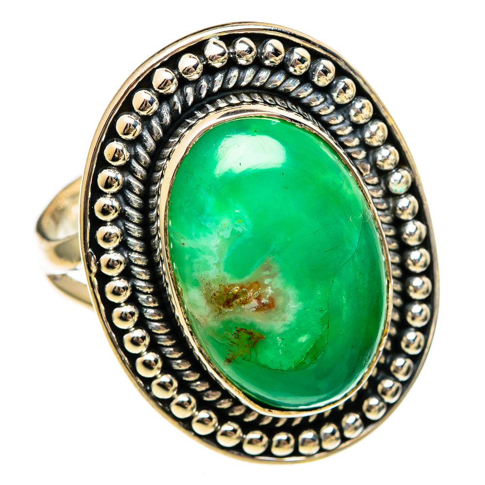 Chrysoprase Rings handcrafted by Anasilvercos - RING106352 - Photo 2
