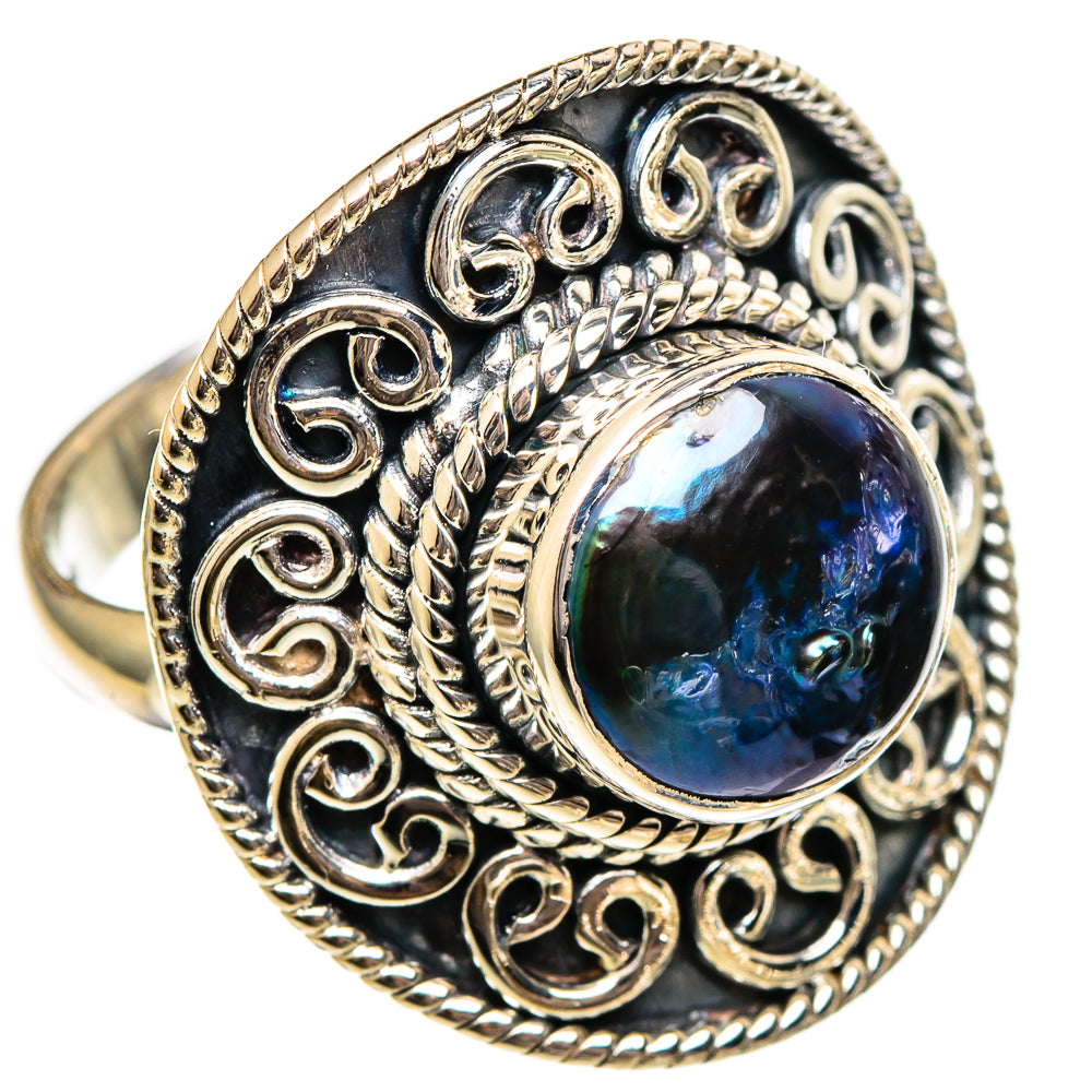 Titanium Pearl Rings handcrafted by Anasilvercos - RING106366 - Photo 2