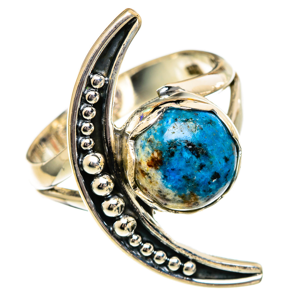 K2 Blue Azurite Rings handcrafted by Anasilvercos - RING106380 - Photo 2