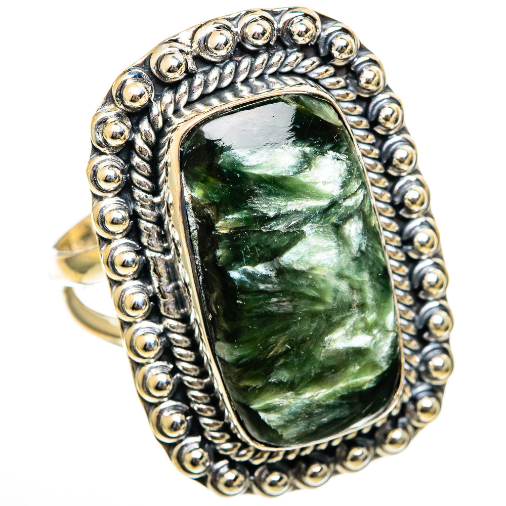 Seraphinite Rings handcrafted by Anasilvercos - RING106403 - Photo 2