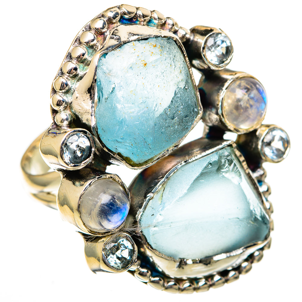 Aquamarine Rings handcrafted by Anasilvercos - RING106433 - Photo 2