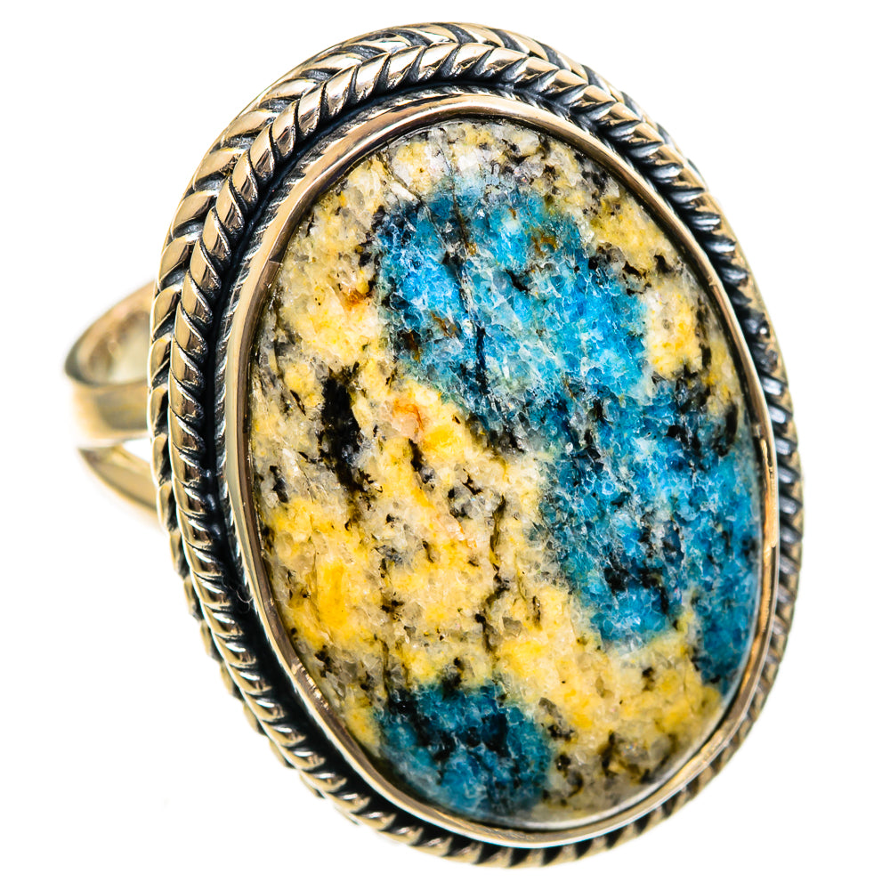 K2 Blue Azurite Rings handcrafted by Anasilvercos - RING106441 - Photo 2