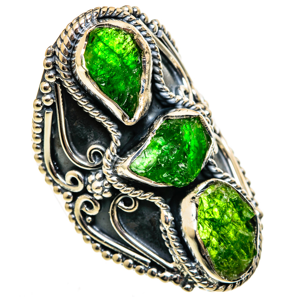 Chrome Diopside Rings handcrafted by Anasilvercos - RING106447 - Photo 2