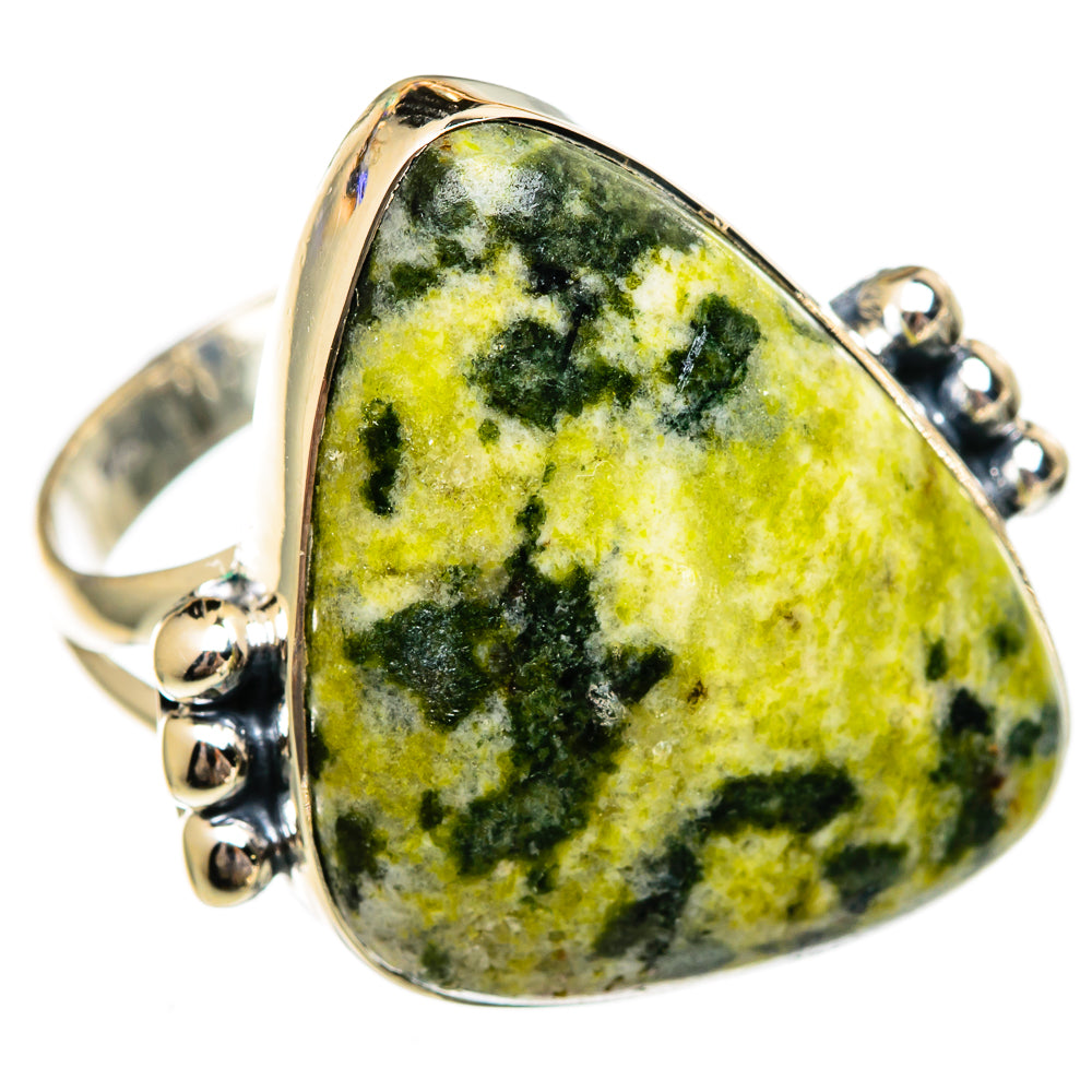 Serpentine Stone Rings handcrafted by Anasilvercos - RING106449 - Photo 2