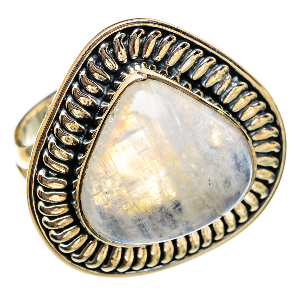 Rainbow Moonstone Rings handcrafted by Anasilvercos - RING106471 - Photo 2