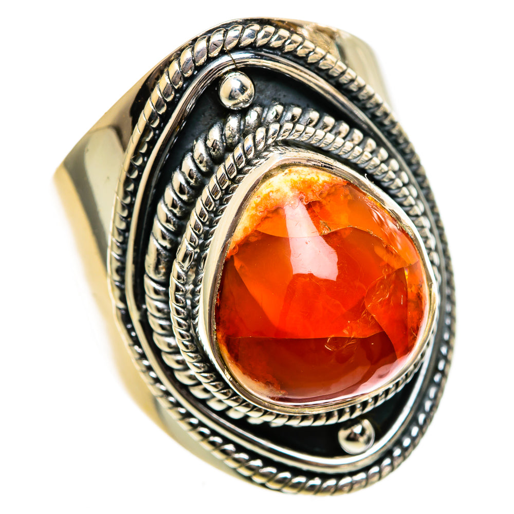 Mexican Fire Opal Rings handcrafted by Anasilvercos - RING106472 - Photo 2