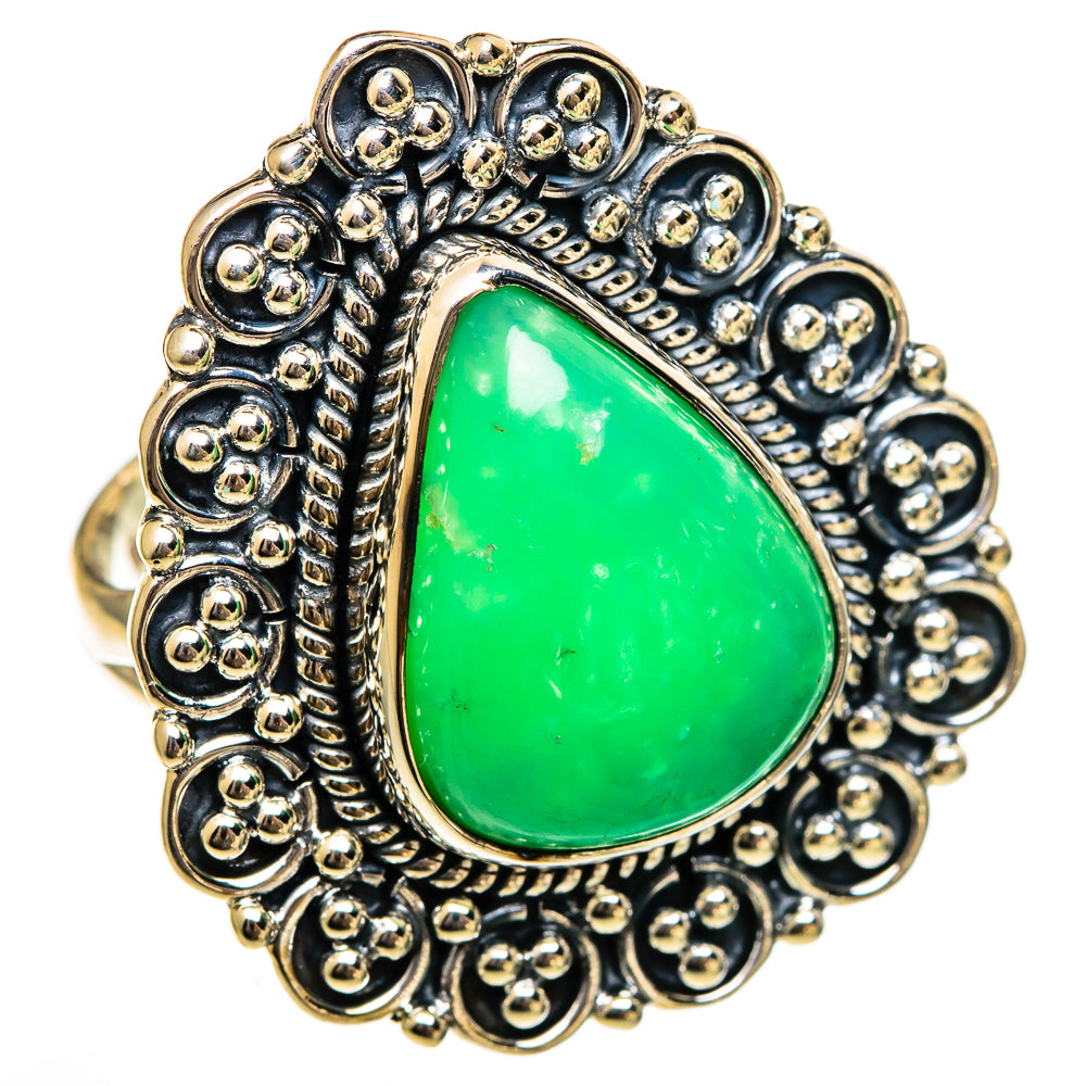 Chrysoprase Rings handcrafted by Anasilvercos - RING106478 - Photo 2