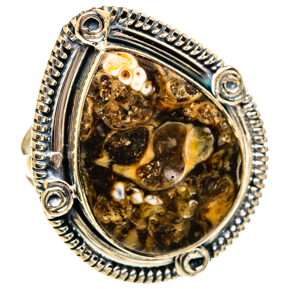 Turritella Agate Rings handcrafted by Anasilvercos - RING106490 - Photo 2