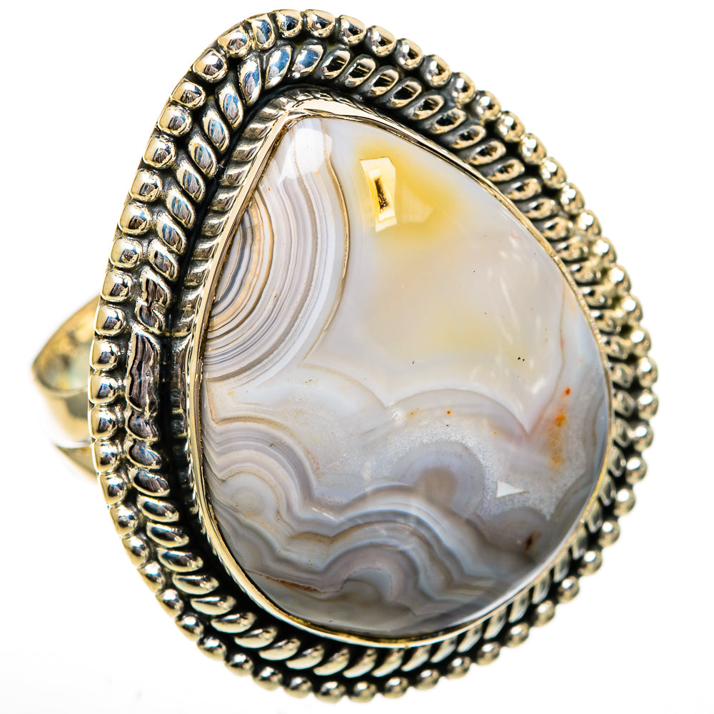 Laguna Lace Agate Rings handcrafted by Anasilvercos - RING106500 - Photo 2