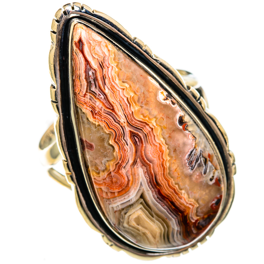 Crazy Lace Agate Rings handcrafted by Anasilvercos - RING106524 - Photo 2