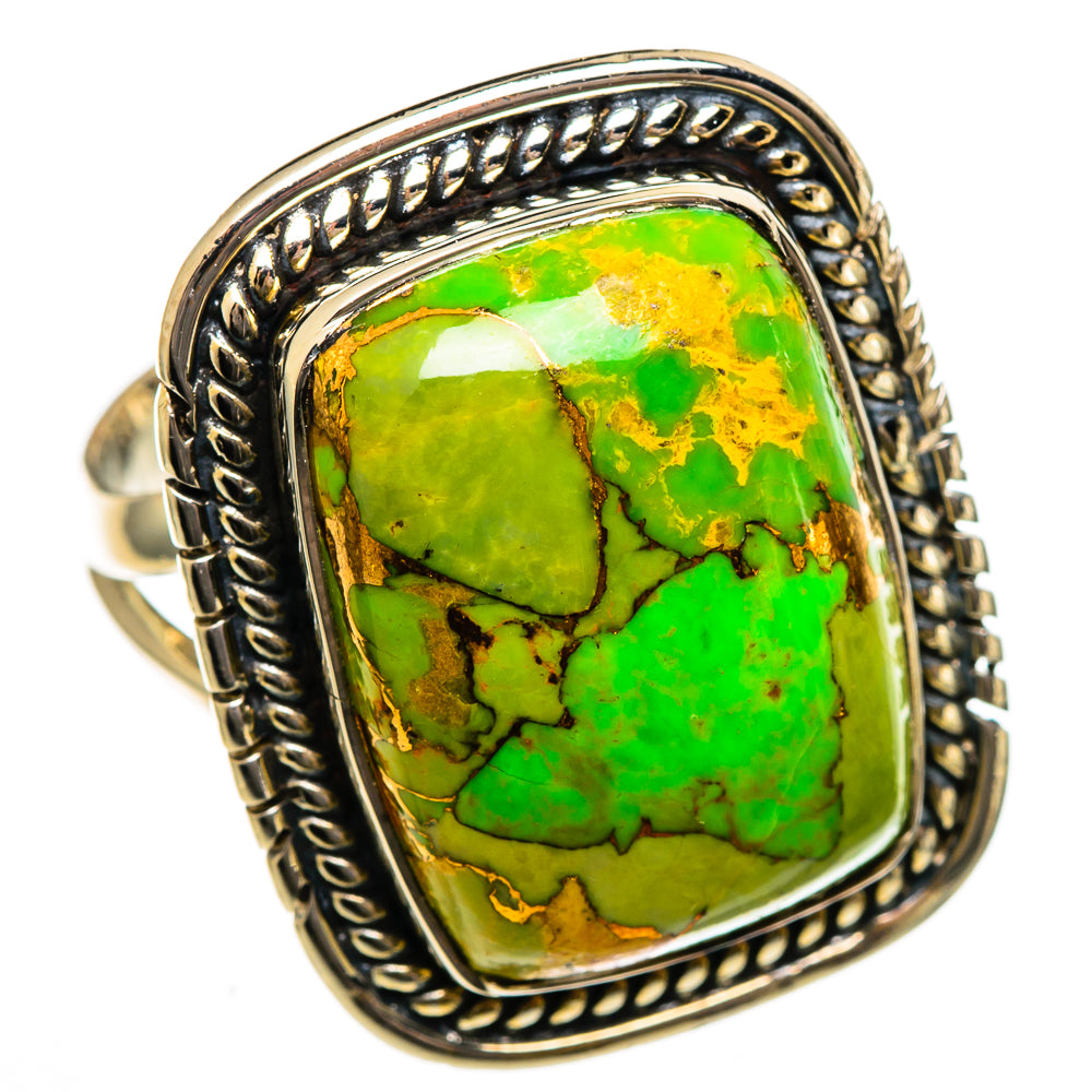 Green Copper Composite Turquoise Rings handcrafted by Anasilvercos - RING106538 - Photo 2