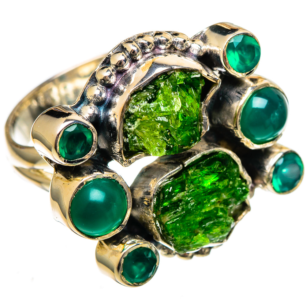 Chrome Diopside Rings handcrafted by Anasilvercos - RING106541 - Photo 2
