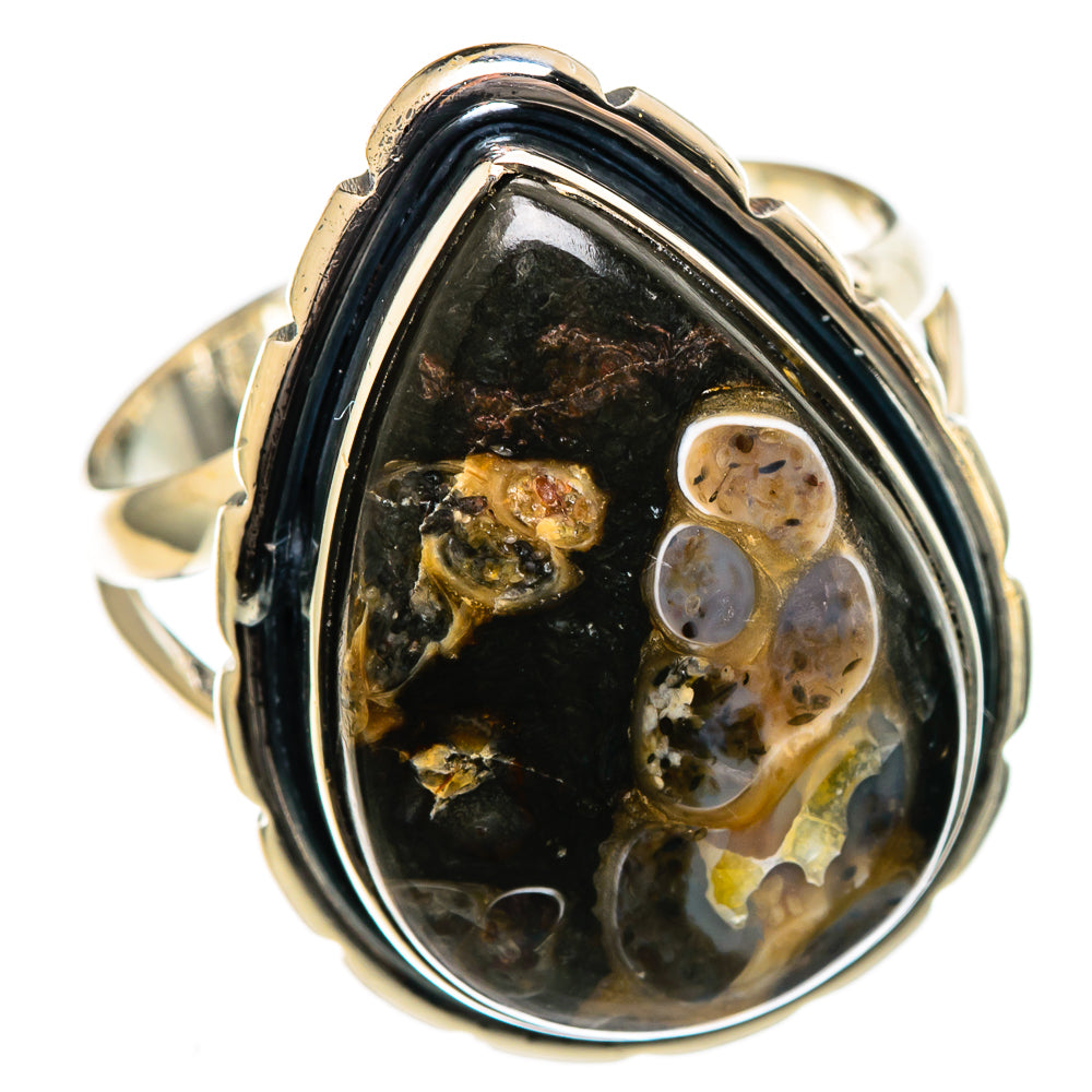 Turritella Agate Rings handcrafted by Anasilvercos - RING106546 - Photo 2