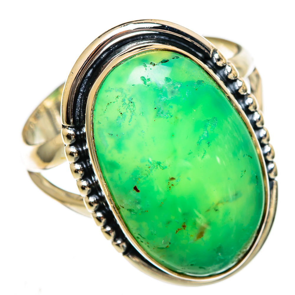 Chrysoprase Rings handcrafted by Anasilvercos - RING106580 - Photo 2