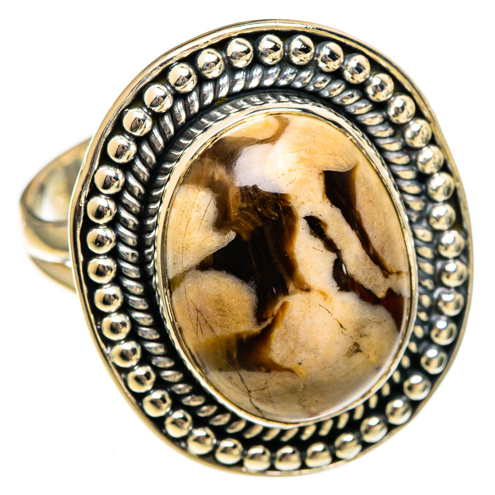 Peanut Wood Jasper Rings handcrafted by Anasilvercos - RING106586 - Photo 2