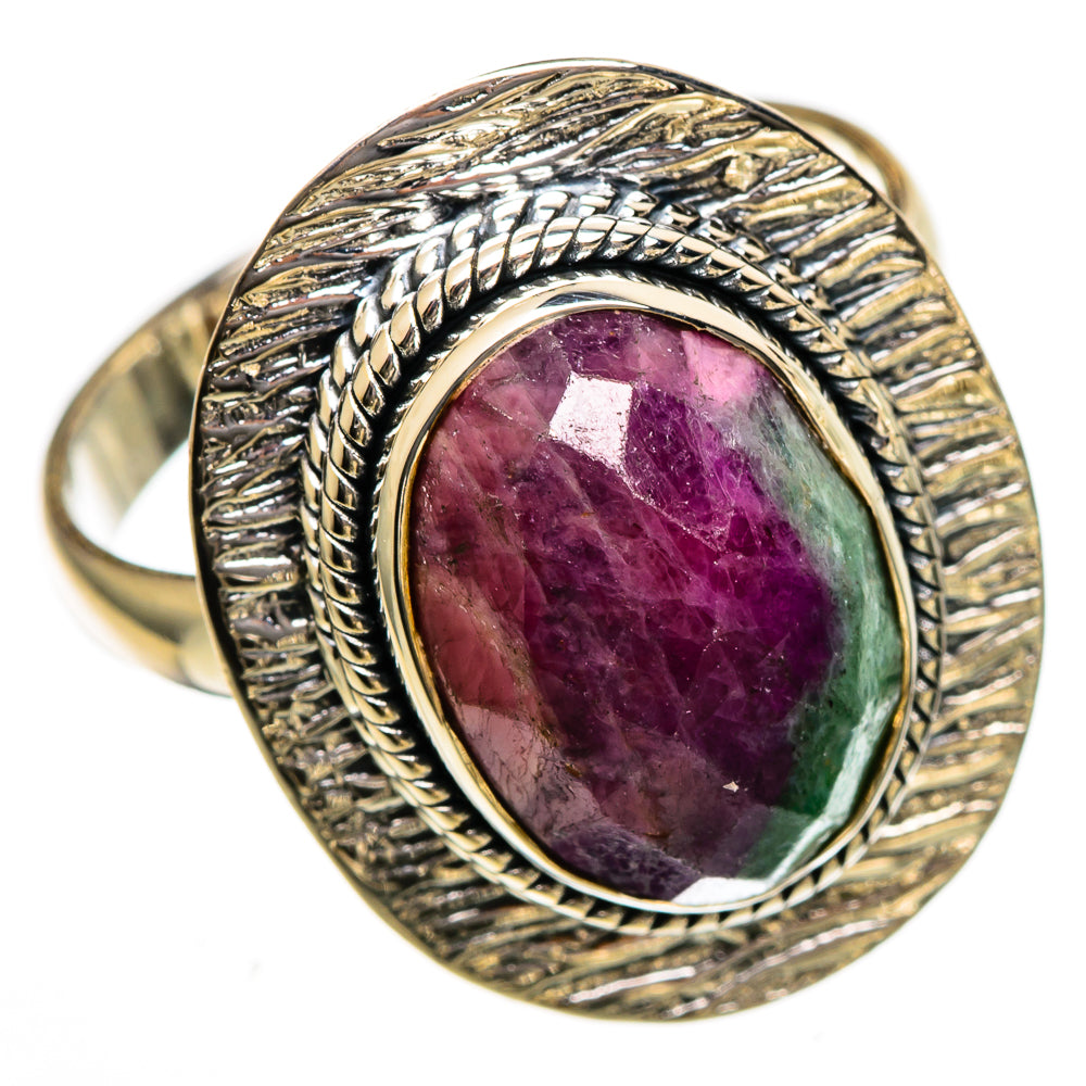 Ruby Zoisite Rings handcrafted by Anasilvercos - RING106591 - Photo 2
