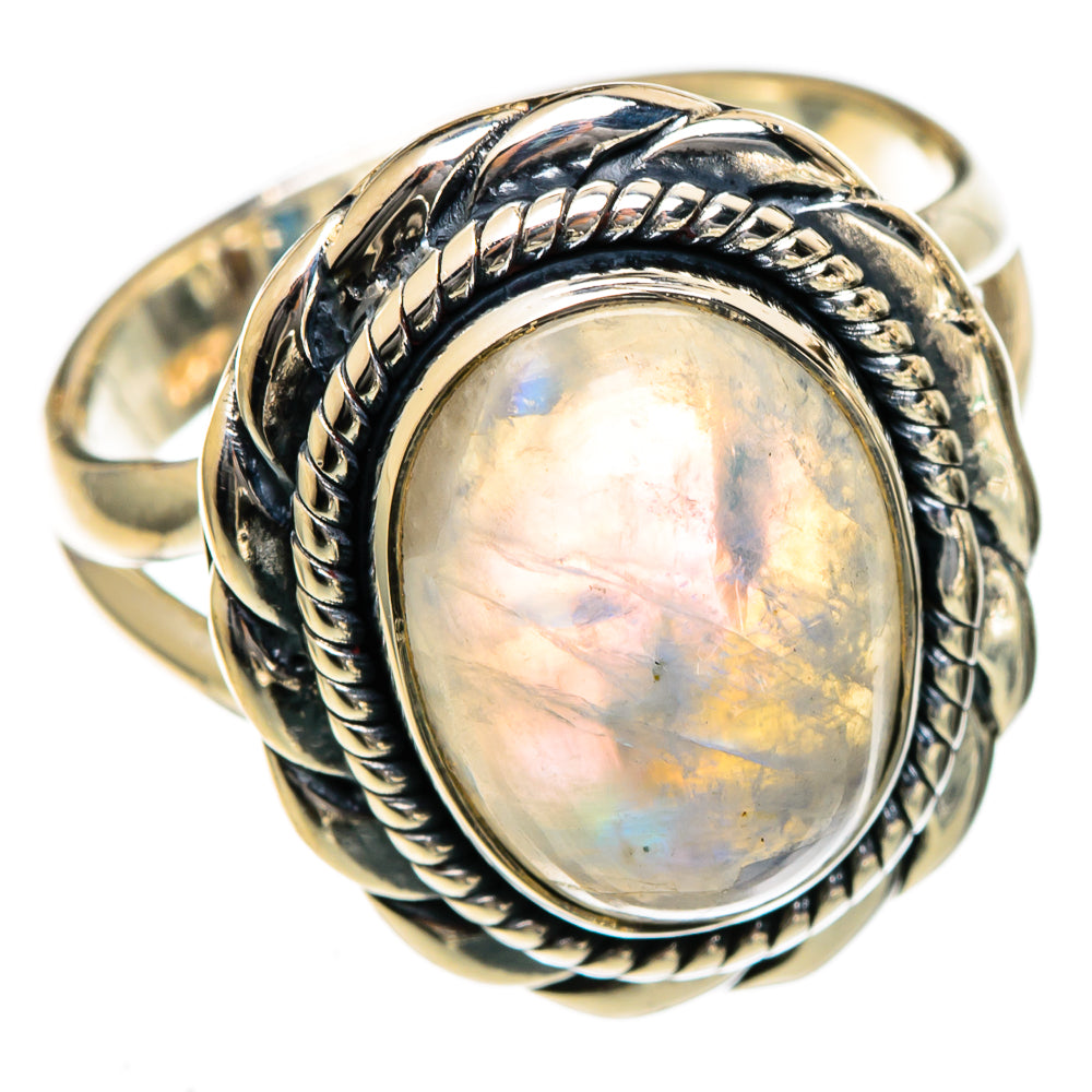 Rainbow Moonstone Rings handcrafted by Anasilvercos - RING106600 - Photo 2