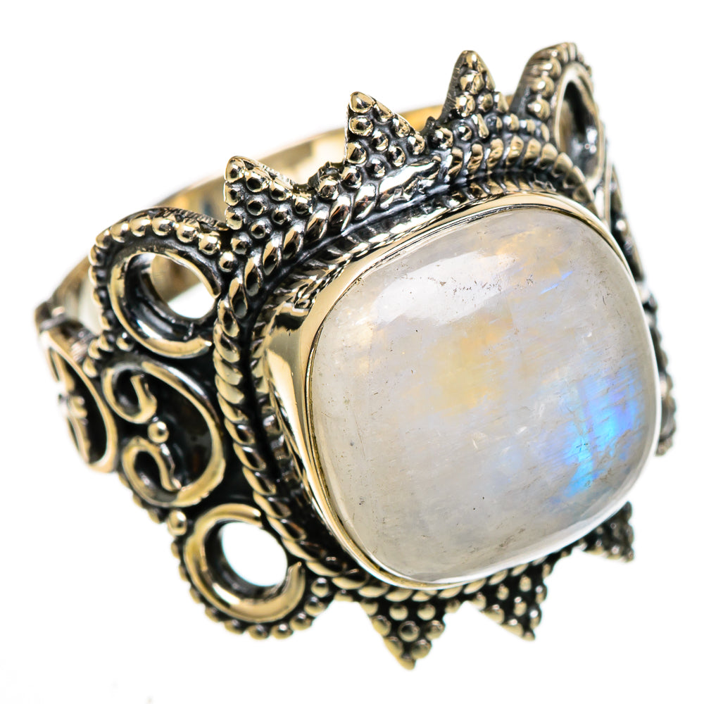 Rainbow Moonstone Rings handcrafted by Anasilvercos - RING106601 - Photo 2