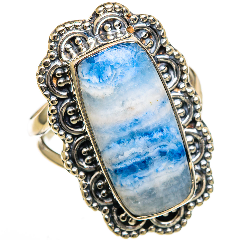 Blue Scheelite Rings handcrafted by Anasilvercos - RING106609 - Photo 2