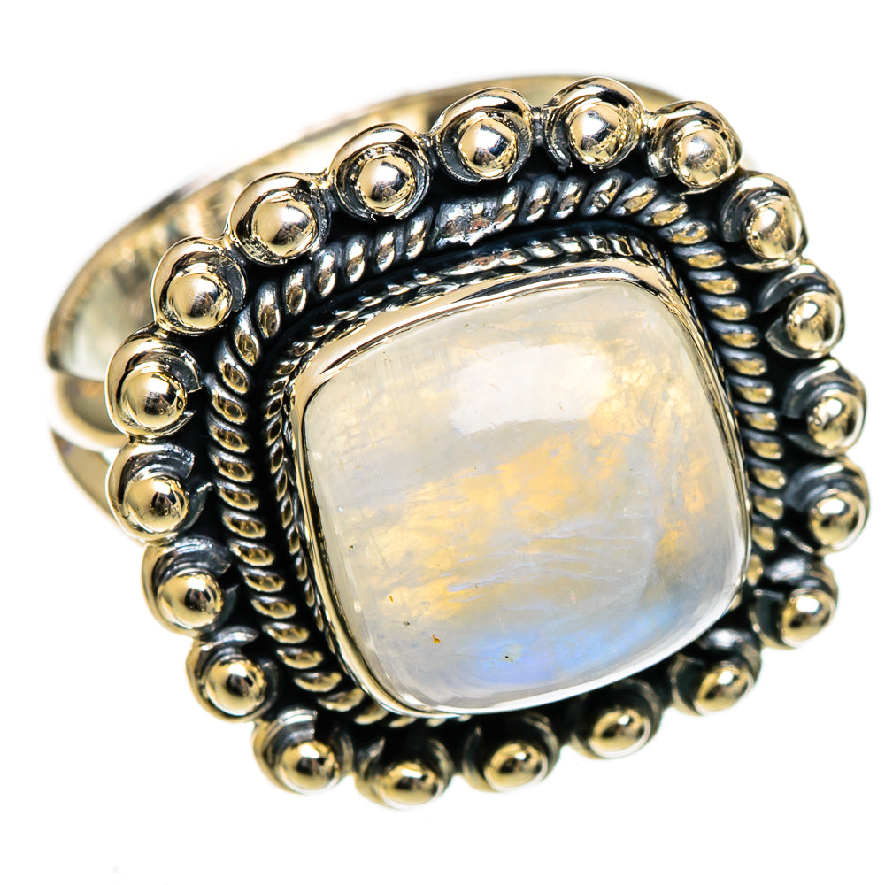 Rainbow Moonstone Rings handcrafted by Anasilvercos - RING106634 - Photo 2