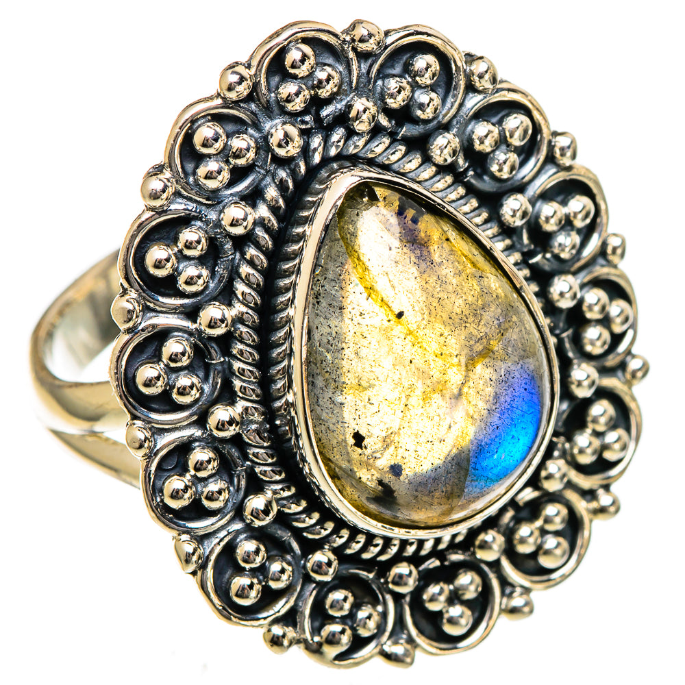 Labradorite Rings handcrafted by Anasilvercos - RING106639 - Photo 2