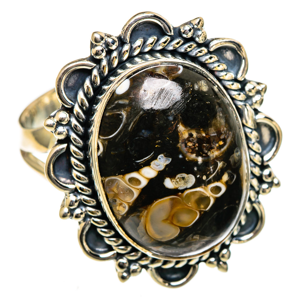 Turritella Agate Rings handcrafted by Anasilvercos - RING106654 - Photo 2