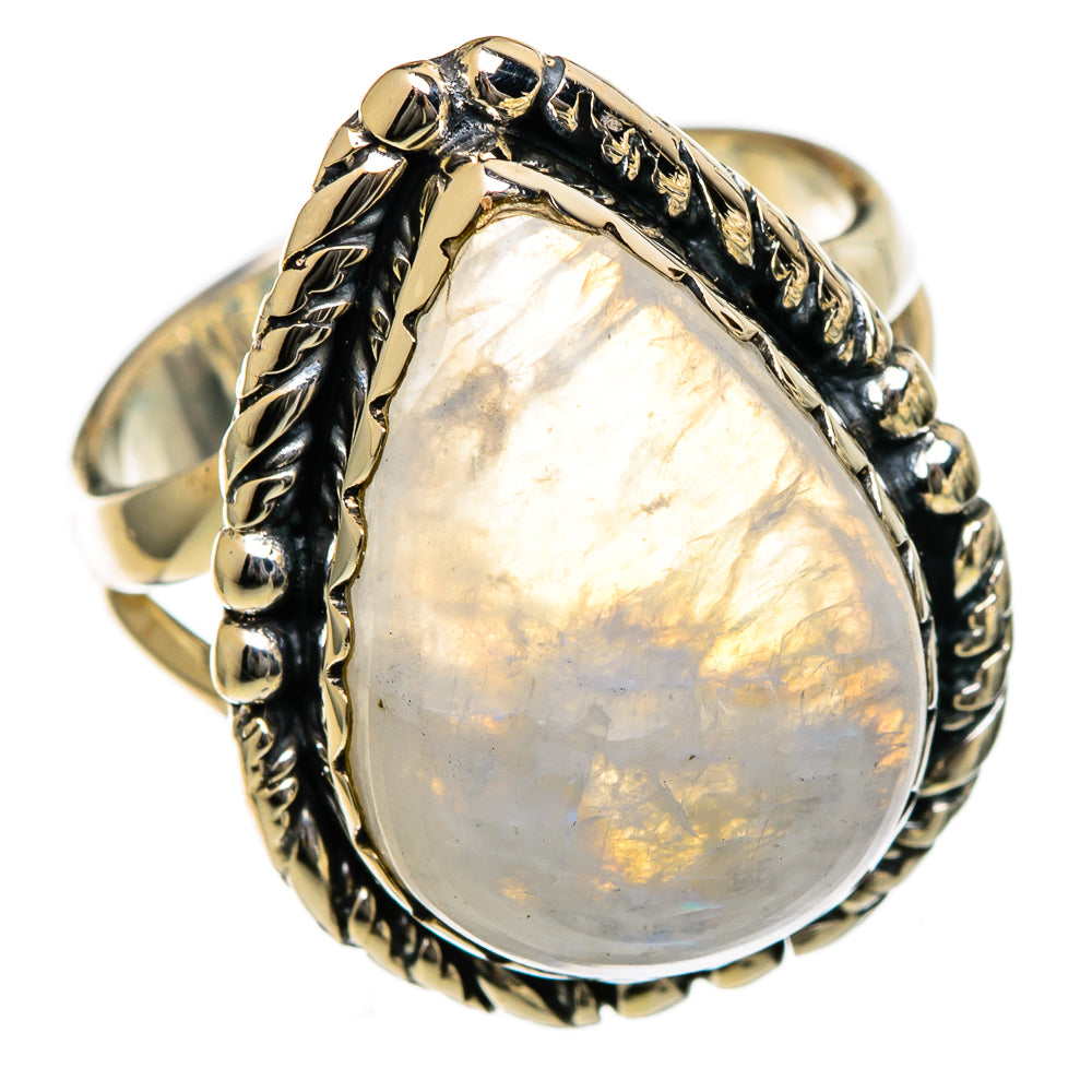 Rainbow Moonstone Rings handcrafted by Anasilvercos - RING106664 - Photo 2