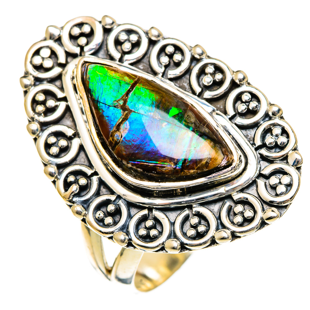 Ammolite Rings handcrafted by Anasilvercos - RING106677 - Photo 2