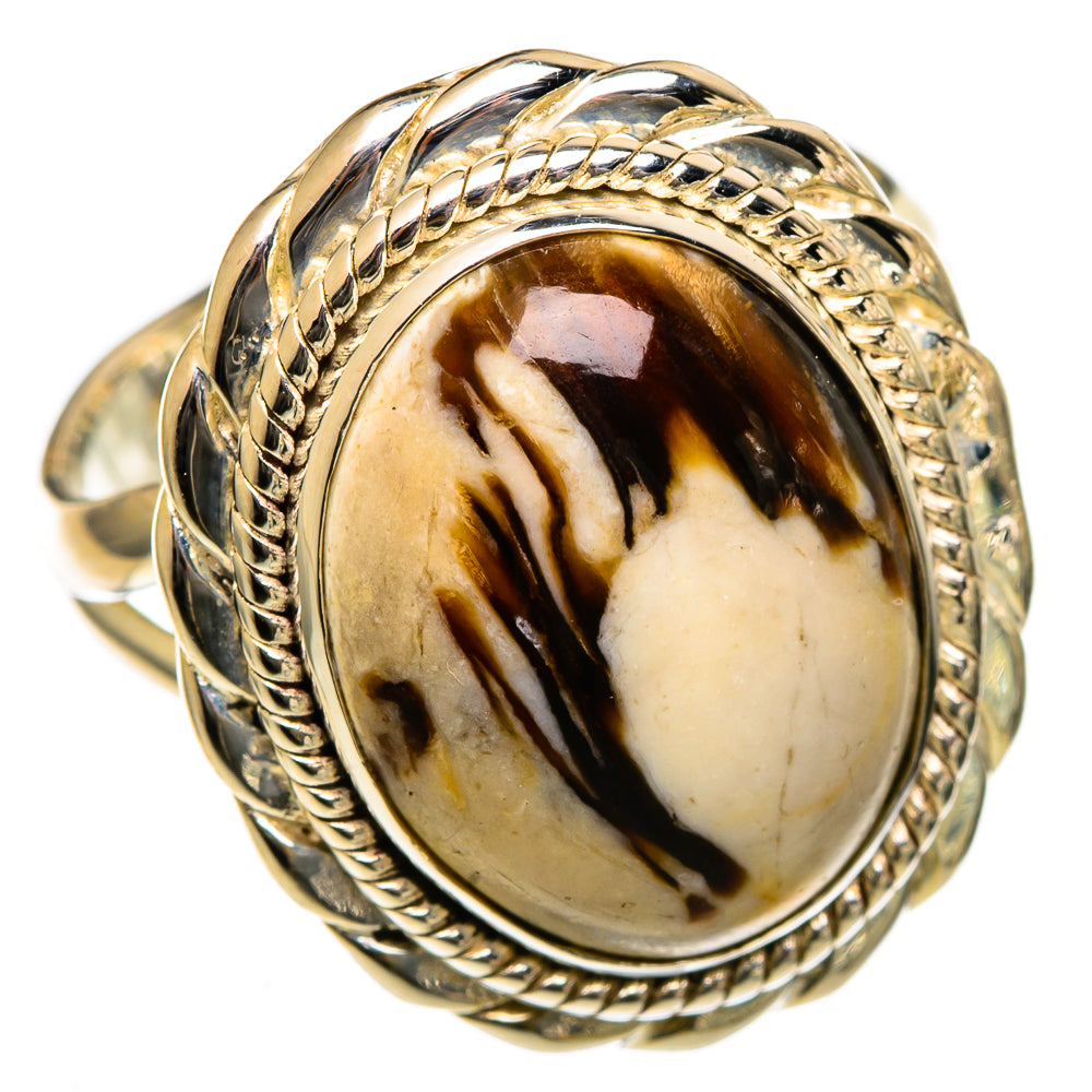 Peanut Wood Jasper Rings handcrafted by Anasilvercos - RING106684 - Photo 2